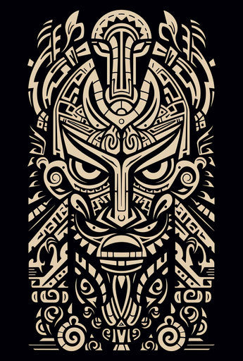 Tribal design ideas, geometric designs, Maori art style, sketch-like, infinity nets, ogham scripts, precise nautical detail, dark yellow and dark white 25:37