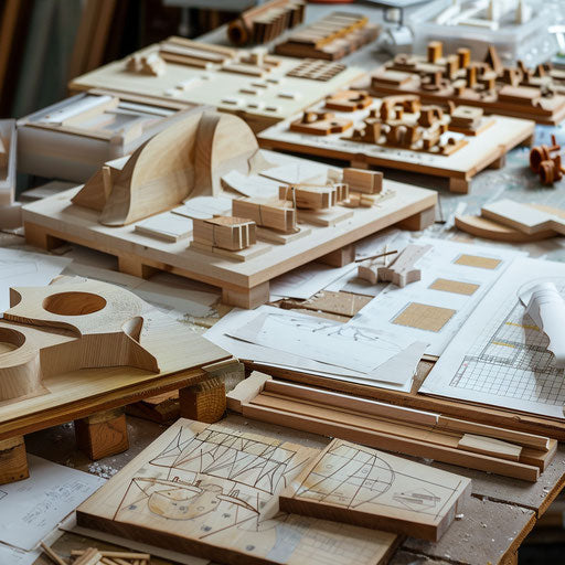 Product design process in a modern workshop