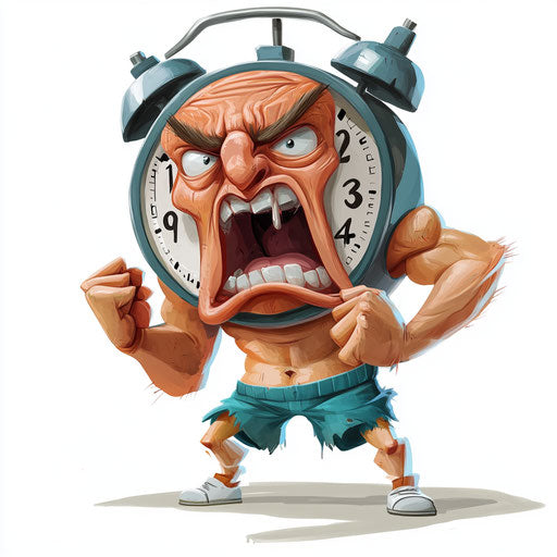 Flexible Timer Caricature Clipart for Multimedia Use