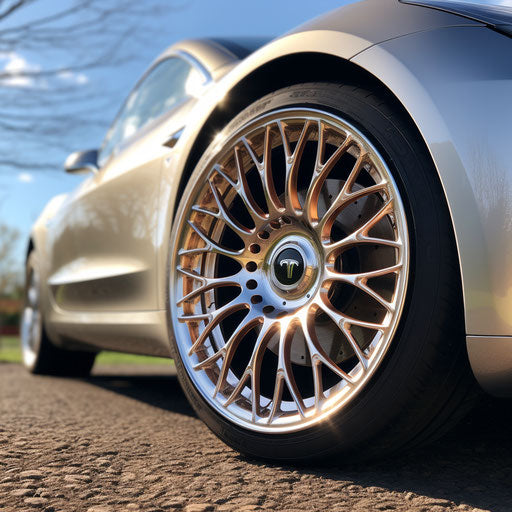 Classic wire-spoke wheels for Tesla Model 3