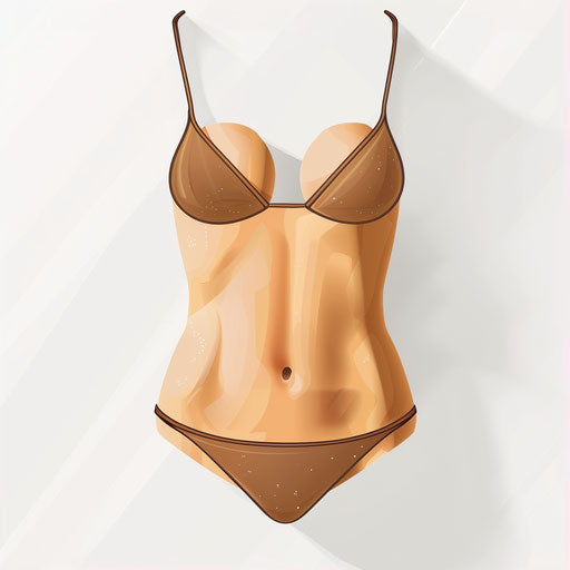 Photo realistic bikini clipart with flat white background