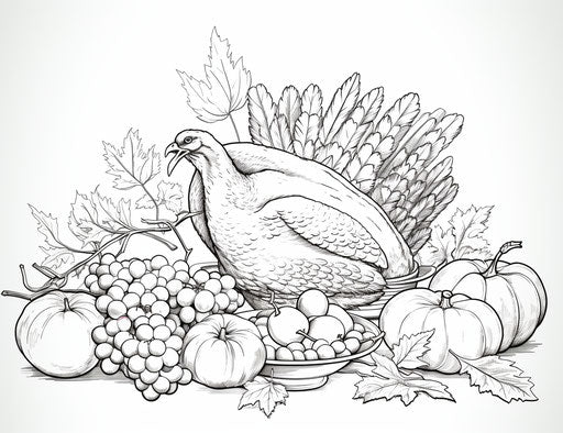 Color sheets for Thanksgiving coloring pages