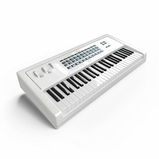 Realistic keyboard clipart on white background with glossy finish