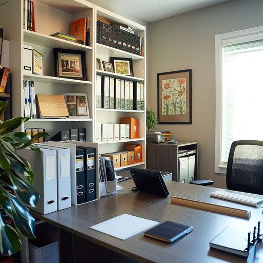 Bright and organized financial planner's office