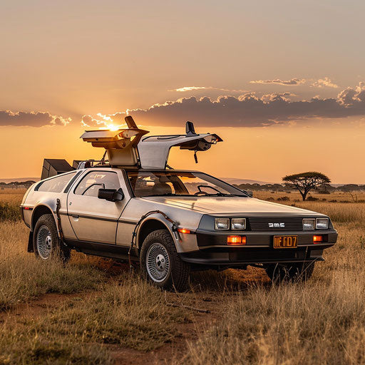 Exploring the African Savannah in a 1981 DeLorean DMC-12