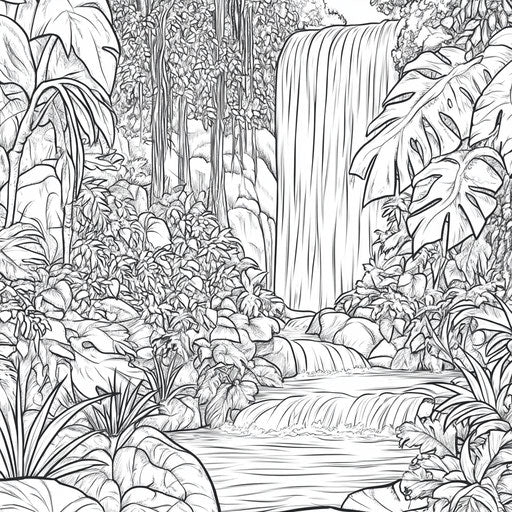 Rainforest Coloring Page - Activity Coloring Sheets