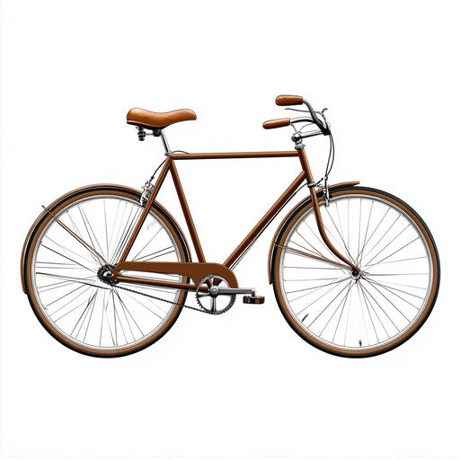 Realistic bicycle icon, high-resolution, no background, isolated