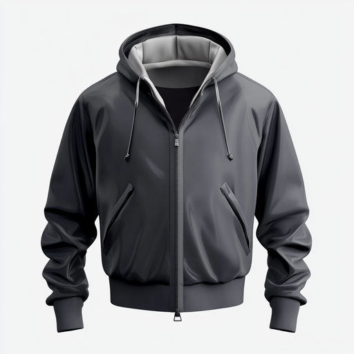 3D jacket on white background, realistic style, isolated clipart