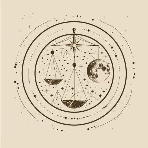 The Libra constellation with connected stars