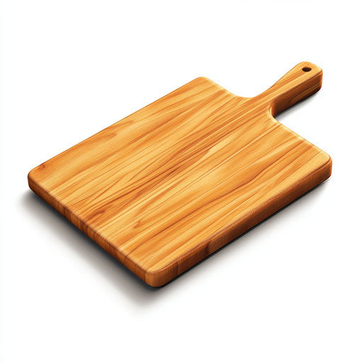 3D Cutting Board on flat white background, isolated clipart