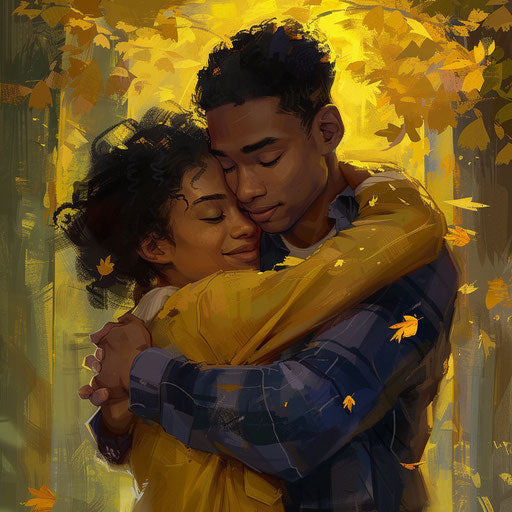 Sticky and gooey lovey dovey hugging