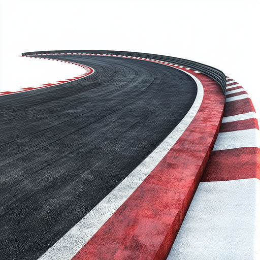 Realistic illustration of a race car track
