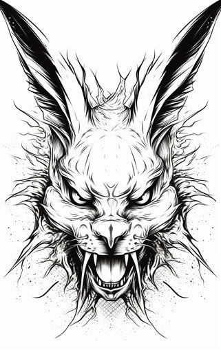 Very angry bunny face