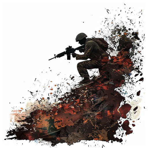 Realistic conflict illustration on white background