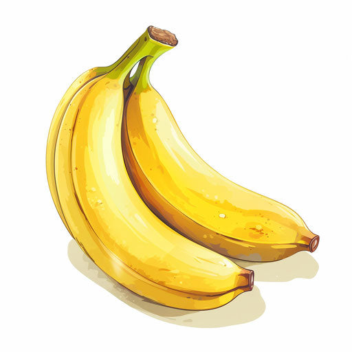 Banana Clipart in the Style of Pastel Colors Art