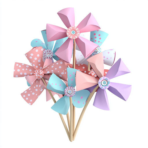 3D Easter Pinwheel Decorations