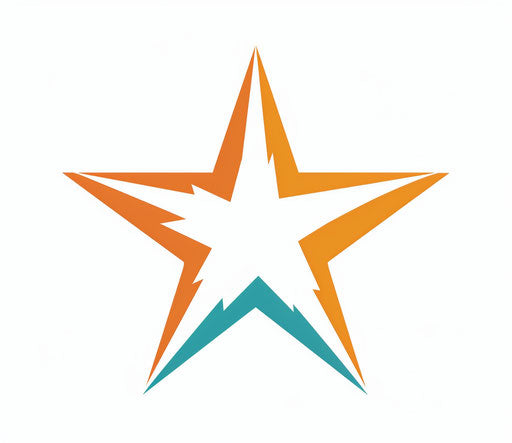 Star on white background symbol | Price 1 credit USD $1, light orange and azure style, creative commons attribution, fairy academia, speed and motion, playful streamlined forms