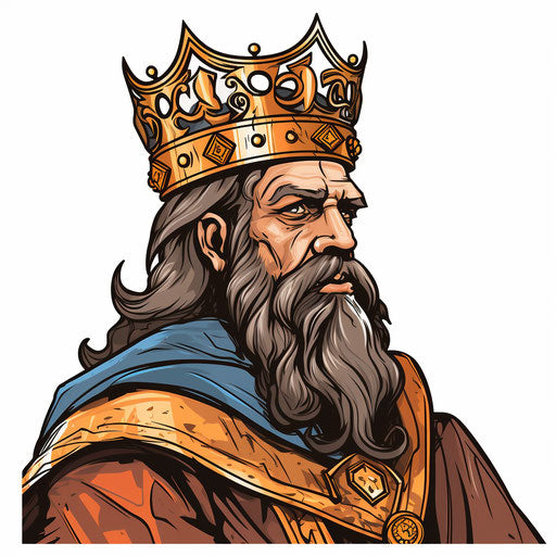King clipart in the style of Chiaroscuro Art