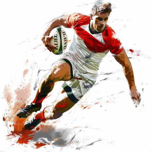 Photo realistic rugby clipart on flat white background