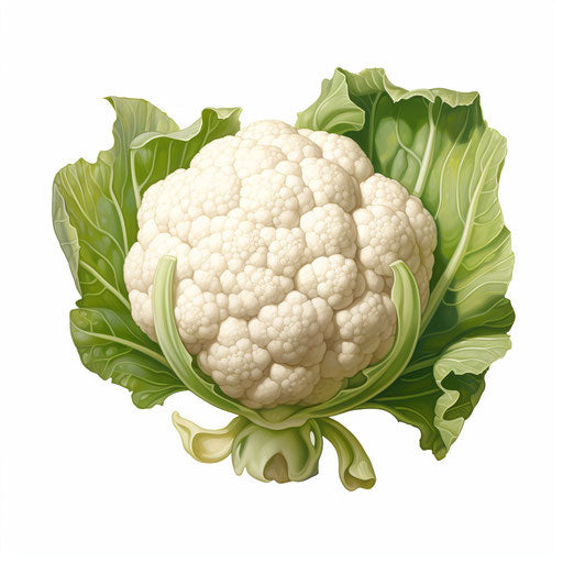 Cauliflower clipart in the style of Oil painting