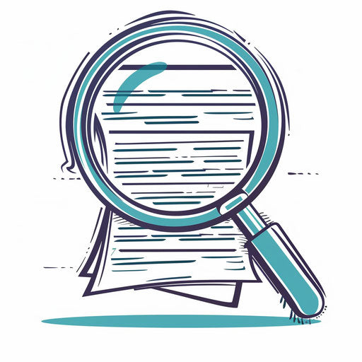 Investigative Journalism: Magnifying Glass on Document