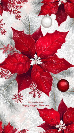 Playful Merry Christmas And Happy New Year Caricature Clipart Prints