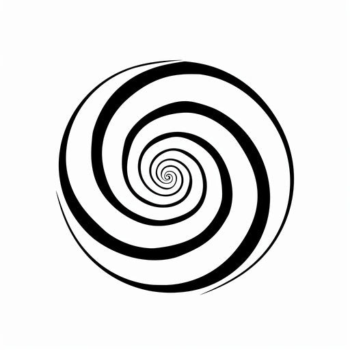Simple black geometric spiral