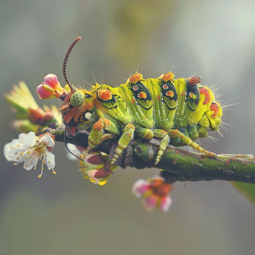 Caterpillar becoming butterfly, Marsel van Oosten style