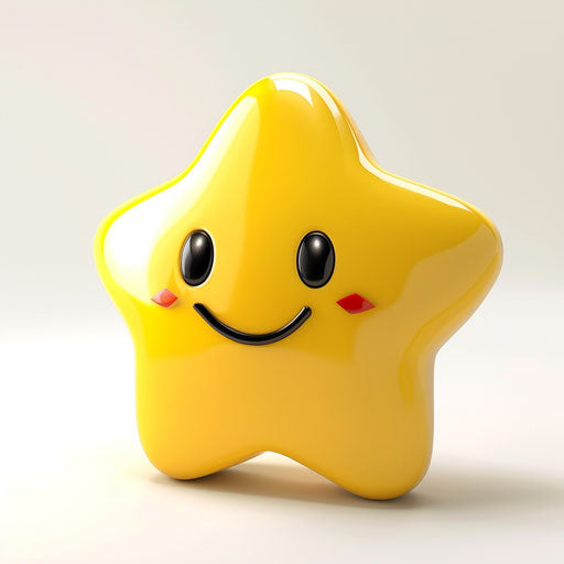 Star with a happy smiley face and smiley face icon