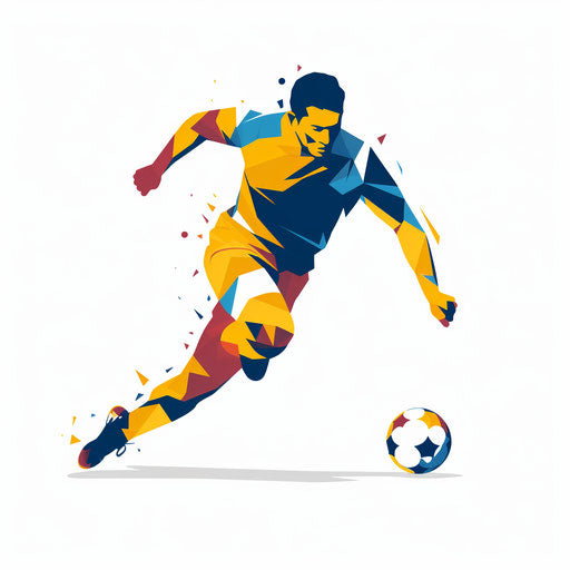 Football clipart in the minimalist style, on white background