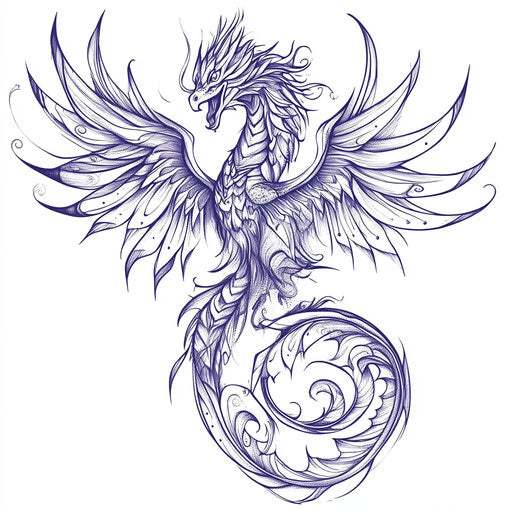 Tribal Dragon Tattoo Stencil Tattoo Kit