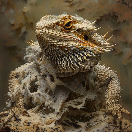 Renewal of a bearded dragon's skin