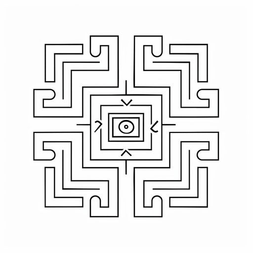 Elegant Greek key pattern, classic tattoo design