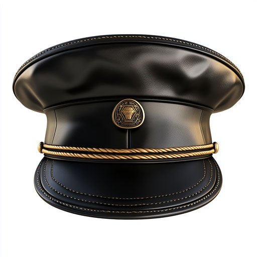 Realistic illustration of a chauffeur hat, high resolution, isolated