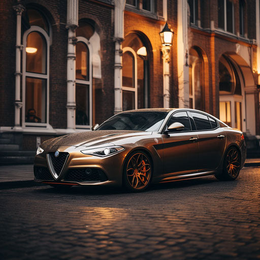 Classic car in Champagne color