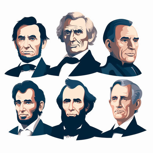 Presidents Day in Minimalist style, on white background