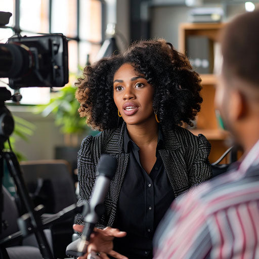 Journalist conducting interviews for a breakthrough story