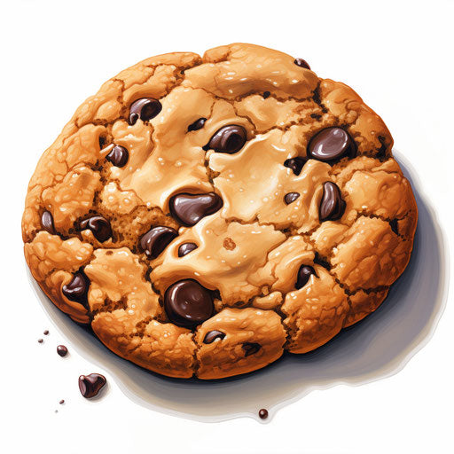 Cookie clipart in the style of oil painting, on white background