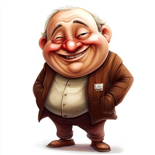 Humorous caricature of a get well soon clipart