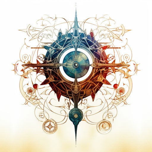 Alchemy symbols of the sun, sky and earth