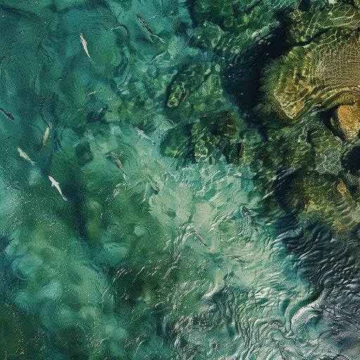 Rivers teeming with fish from above