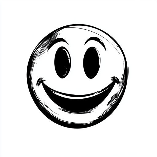 Flat clipart style smiling tattoo sketch