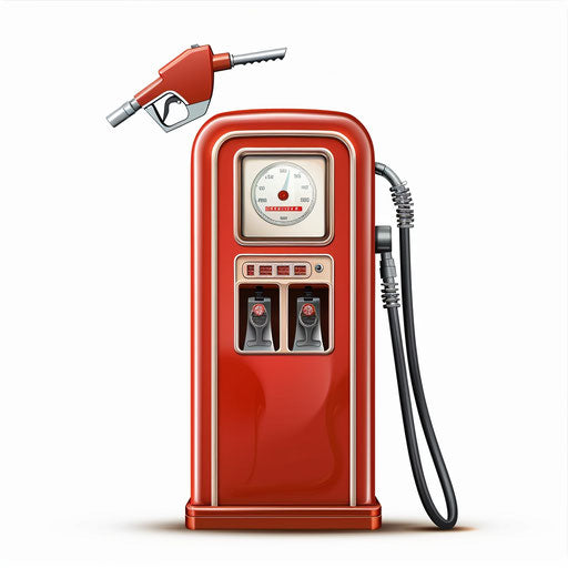 Realistic gas pump illustration on white background