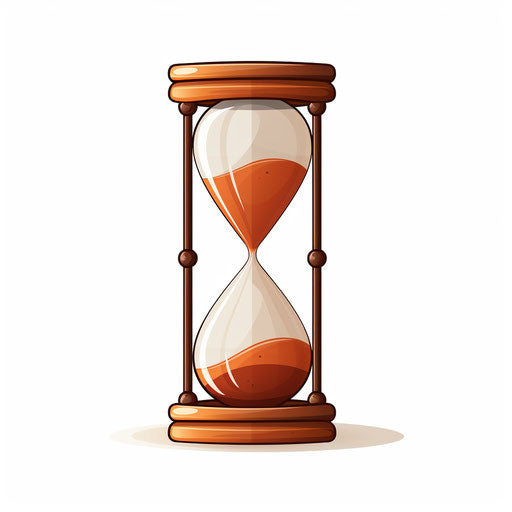 Minimalist Hourglass on White Background