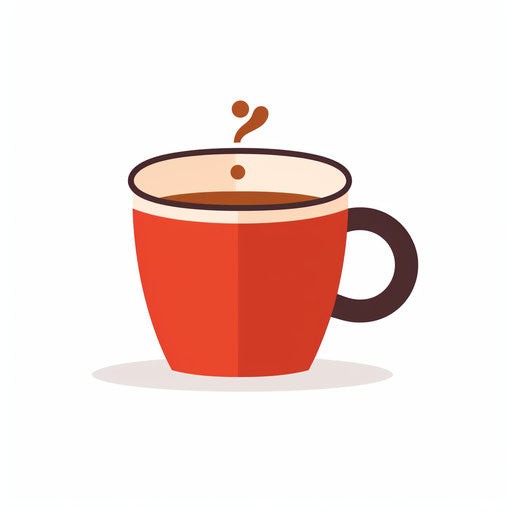 Minimalist coffee mug on white background