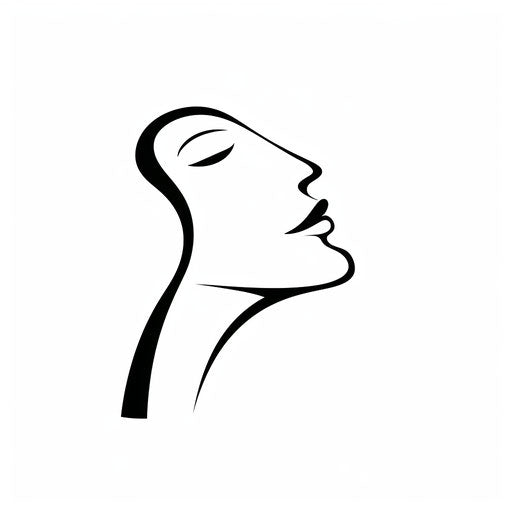 Minimalist nose illustration on white background
