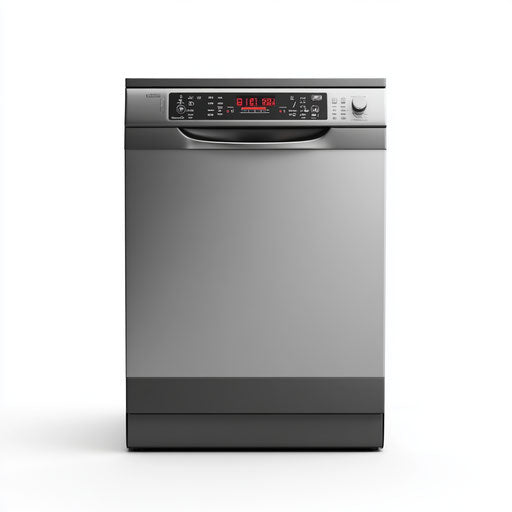 3D Dishwasher on white background, realistic style