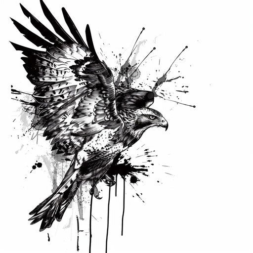 Bright Hawk Tattoo Sketches