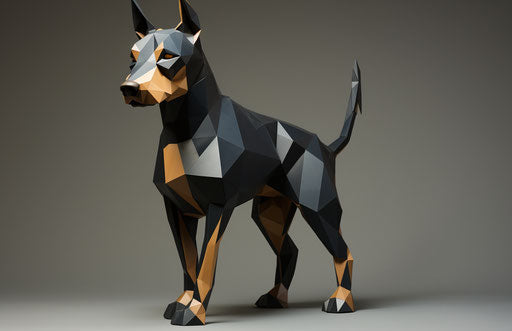 Black and tan doberman standing on the ground