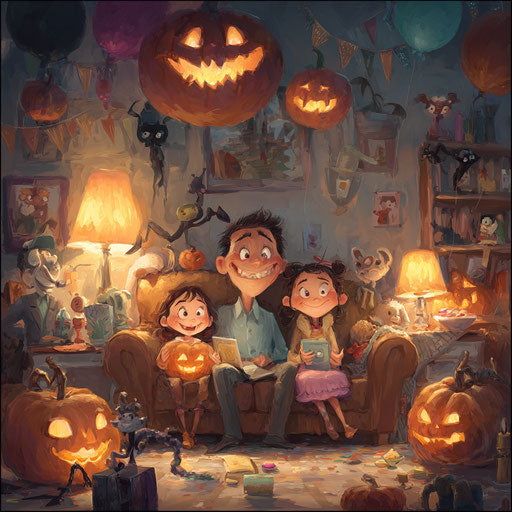 Lighthearted and cheerful Halloween atmosphere